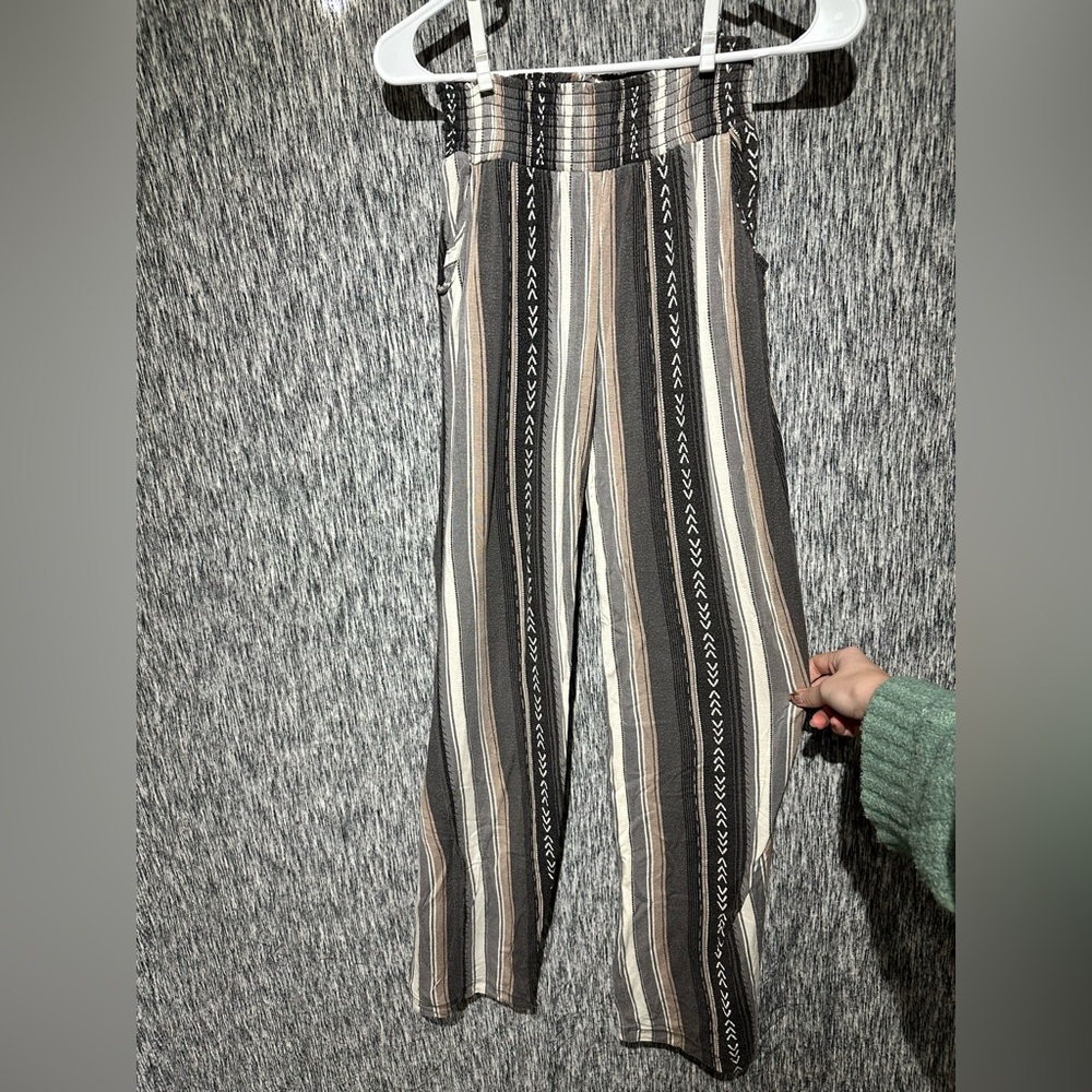 Mossimo Supply Co. Wide Leg Striped Yoga Pants - Black, Gray, Cream